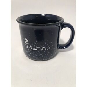 General Mills Coffee Mug Unisex OS Blue Excellent Speckled Campfire Ceramic 12oz